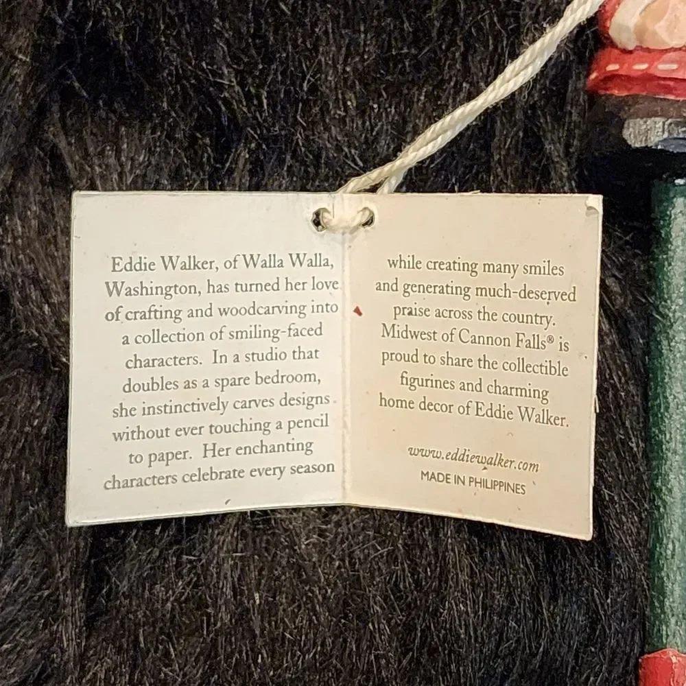 Eddie Walker Midwest of Cannon Falls Santa with Snow Shovel Ornament